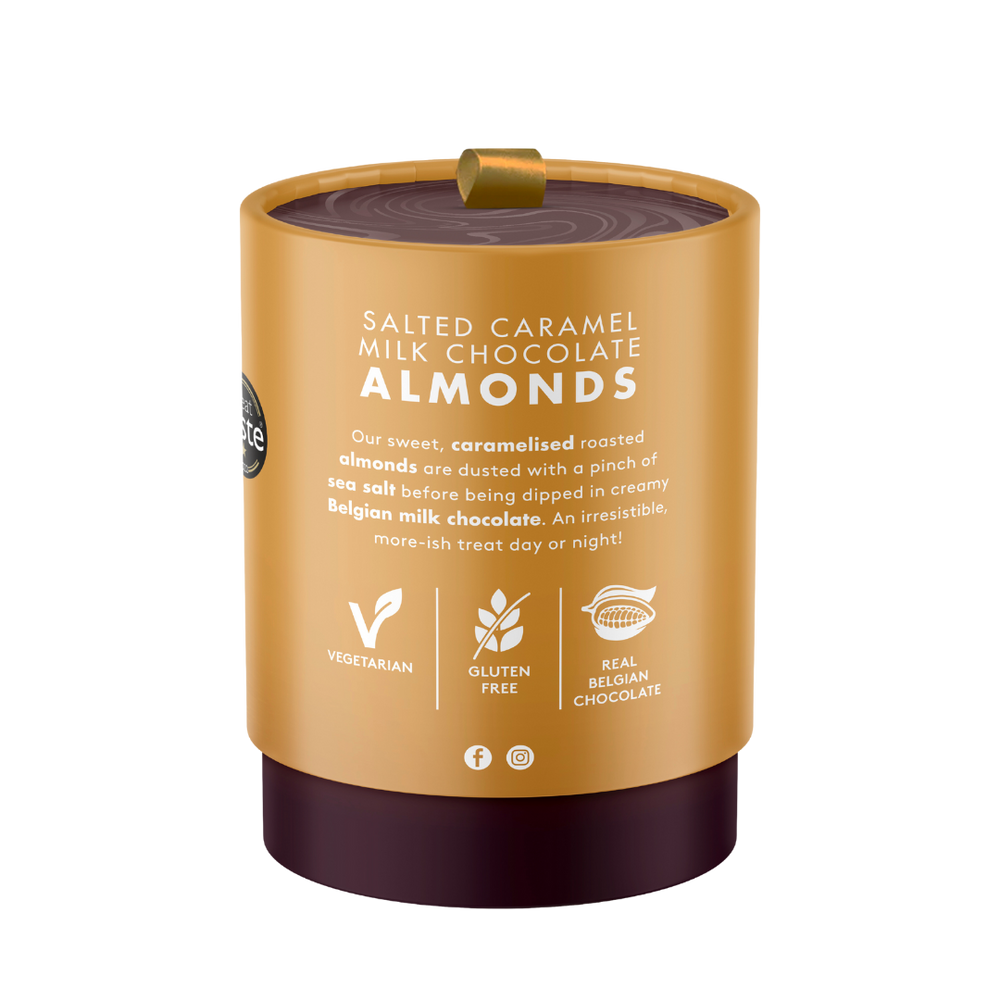 Gift Tubes - Salted Caramel Milk Chocolate Almonds