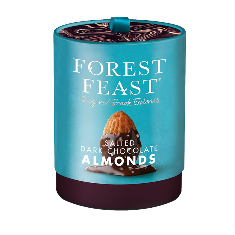 Gift Tube - Salted Dark Chocolate Almonds