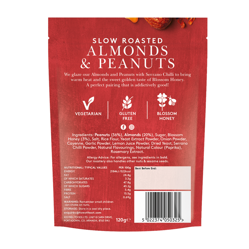 Serrano Chilli Honey Almonds & Peanuts